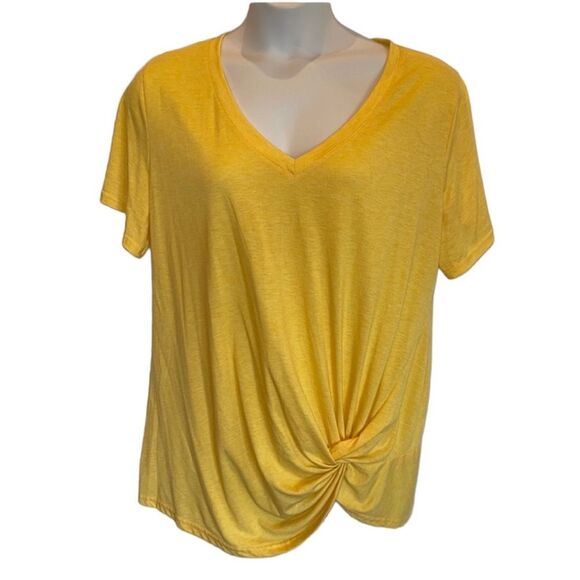 Sampeel yellow twist knot tunic Size XXL - Picture 1 of 12